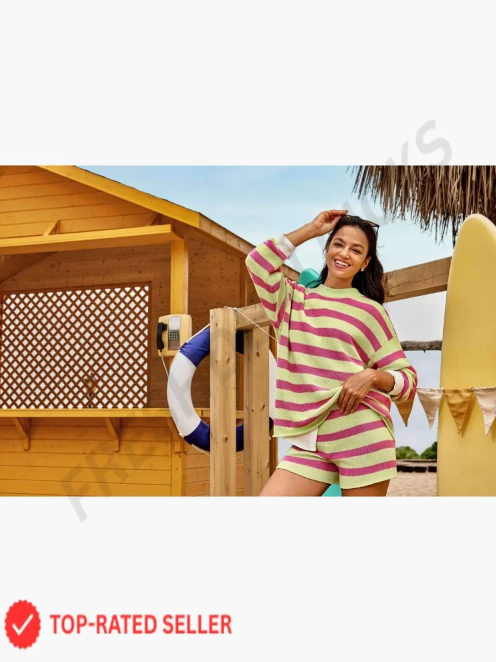 Oversized Sweater Lounge Set 2 Piece Matching Pajama Set Long Sleeve Crew Neck